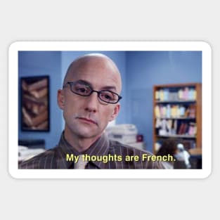 Dean from community "Thinking in French" Sticker